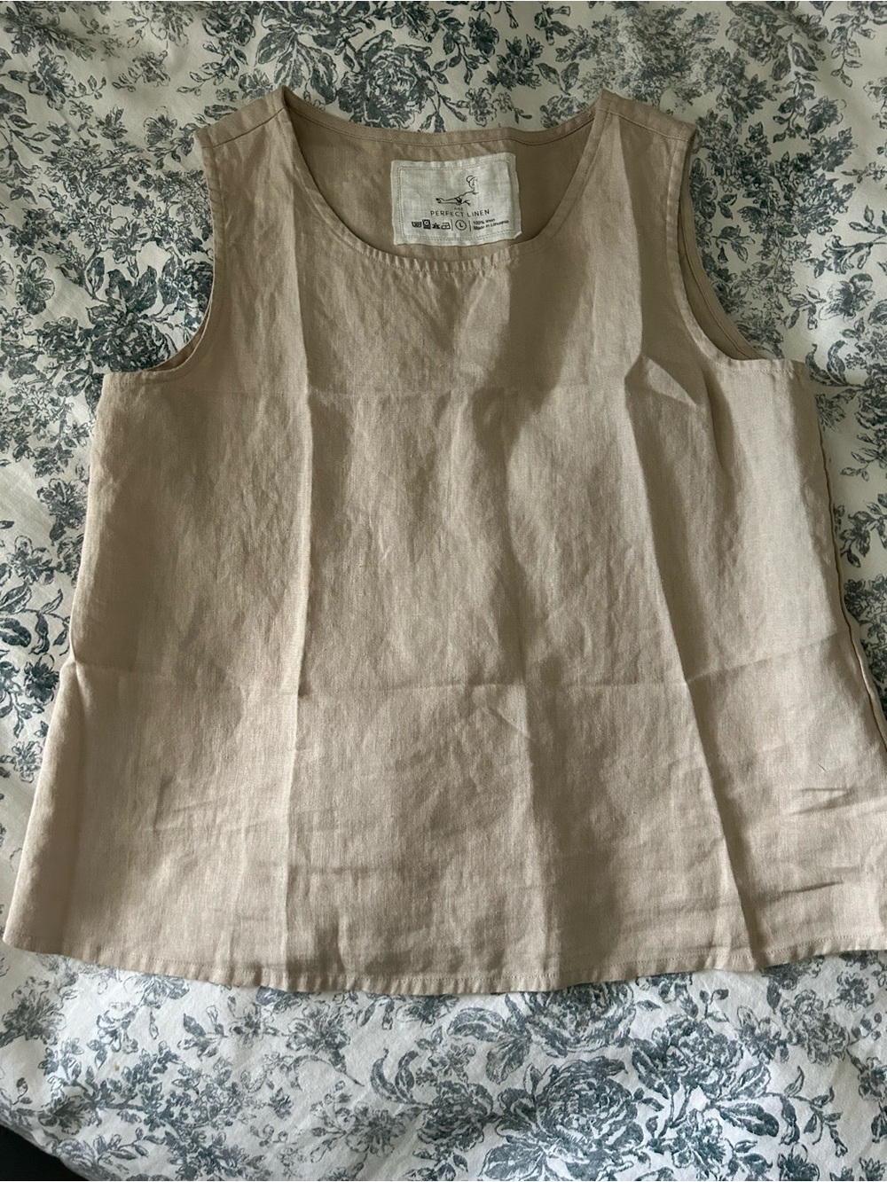 notPerfectLinen oat milk Linen Tank Top